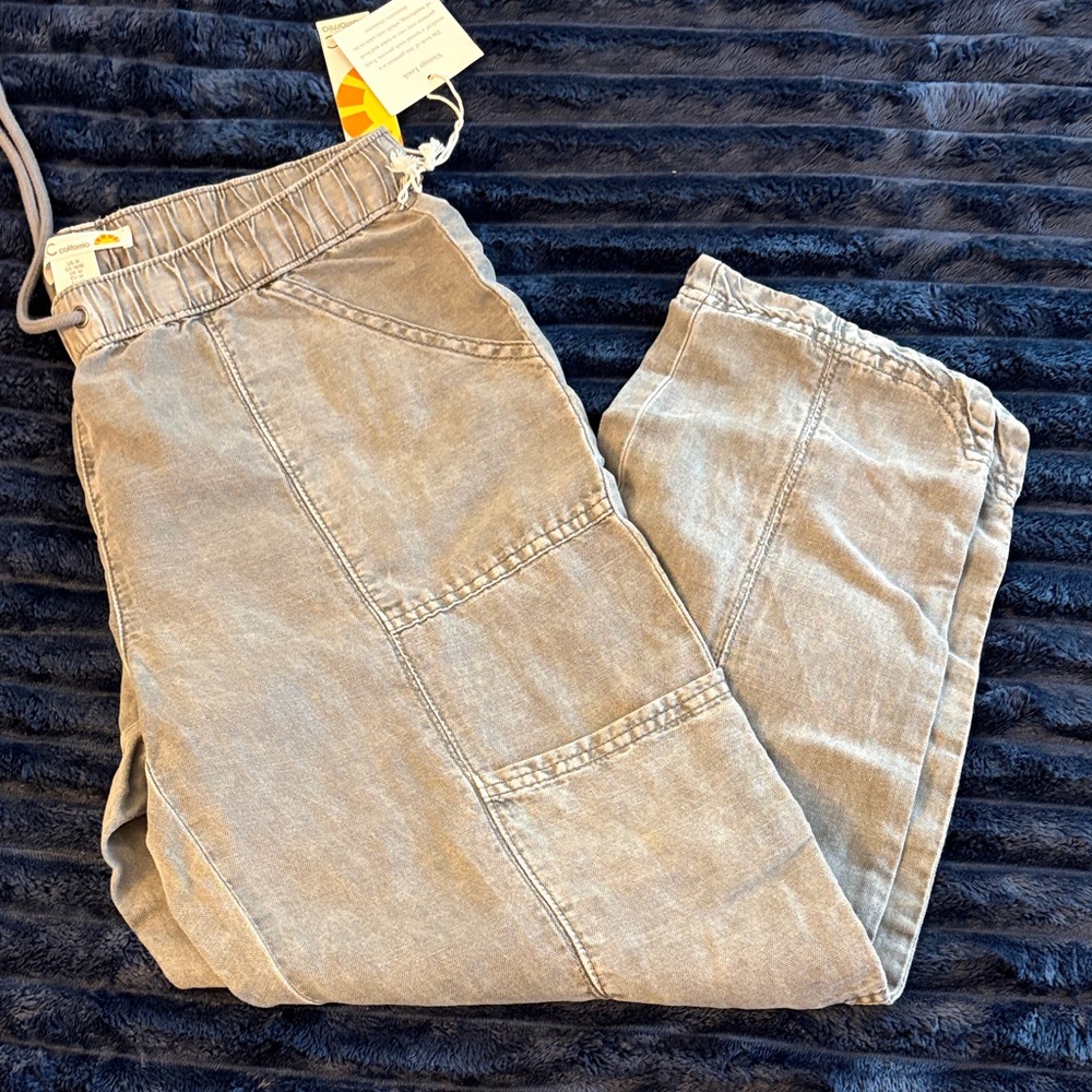 Women Linen Cargo Pants